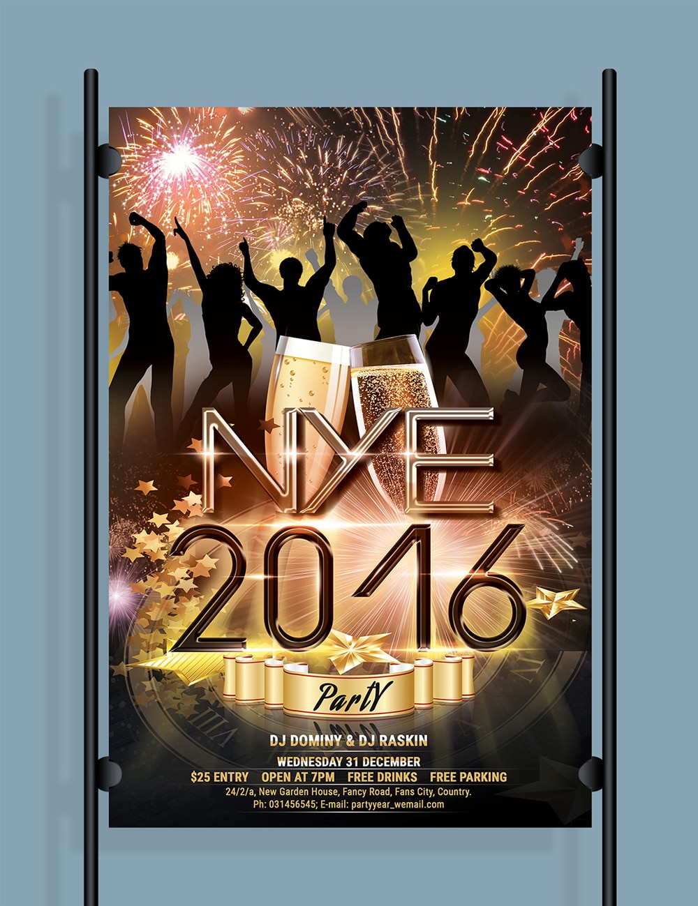 Free New Year Flyer PSD