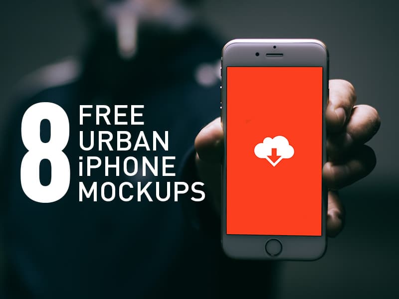 Free Urban iPhone Mockups PSD