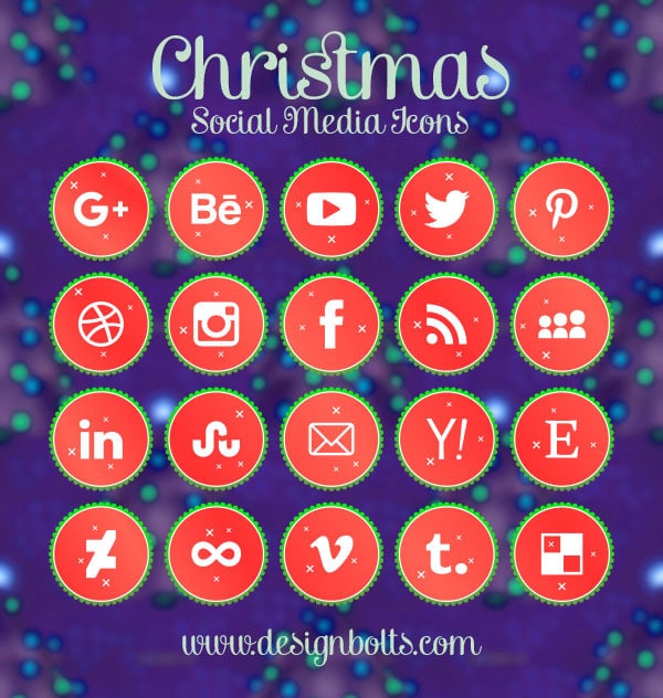 Free Vector Christmas Social Media Icons