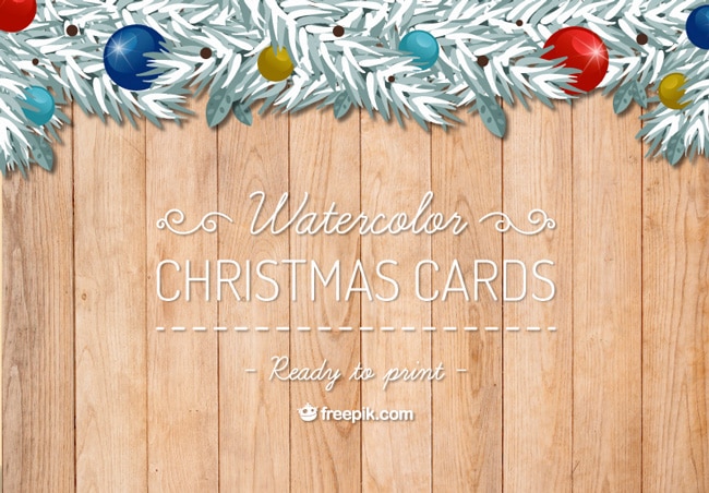 Free Watercolor Christmas Cards