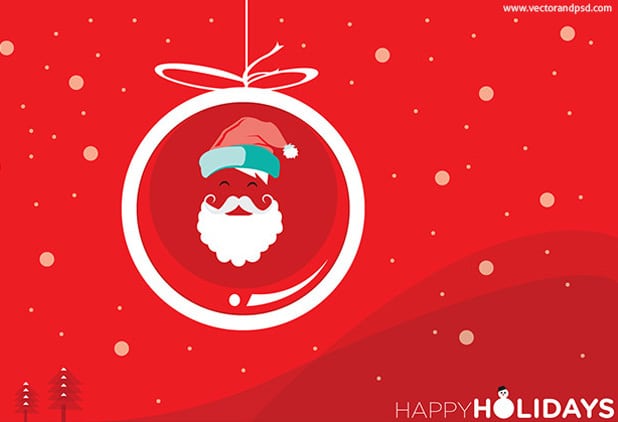 Happy Holidays Greeting Card PSD