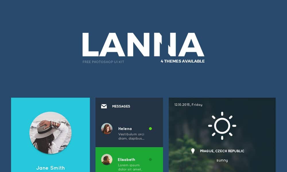 Lanna Free UI Kit PSD