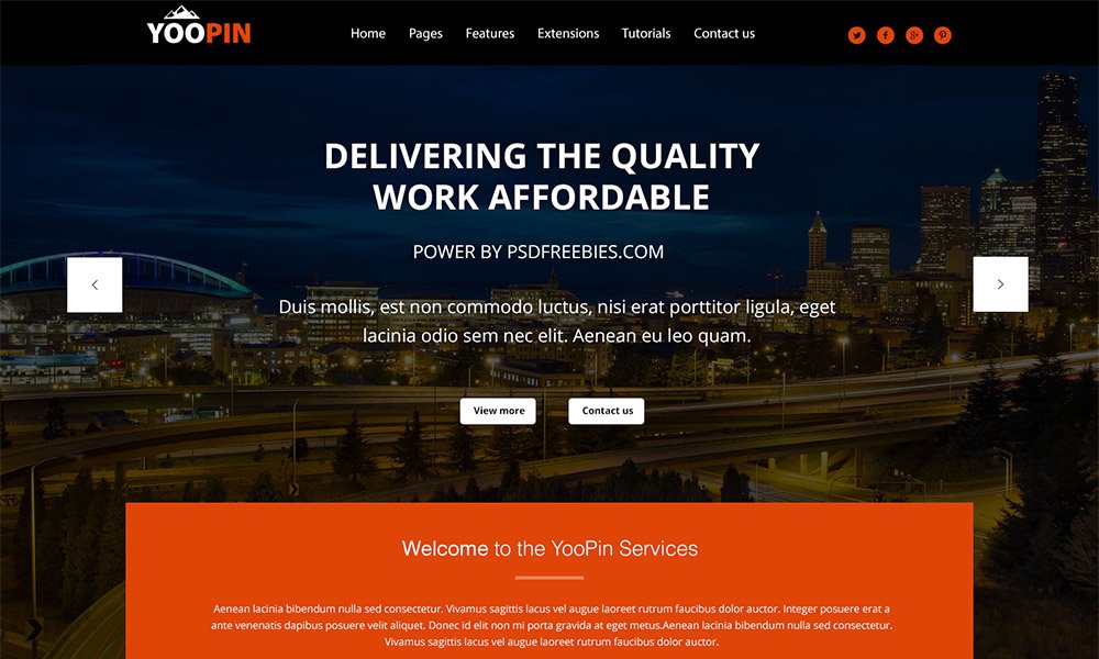 YooPin - Multipurpose Web Template PSDYooPin - Multipurpose Web Template PSD