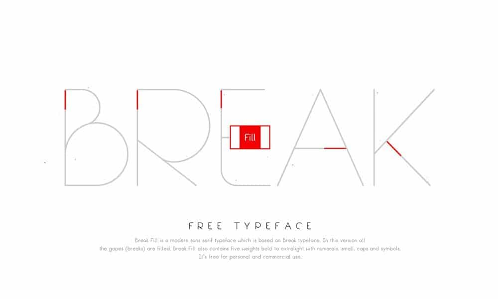Break Fill Font