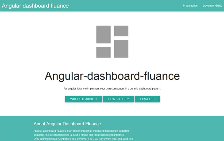 Angular Dashboard Fluance
