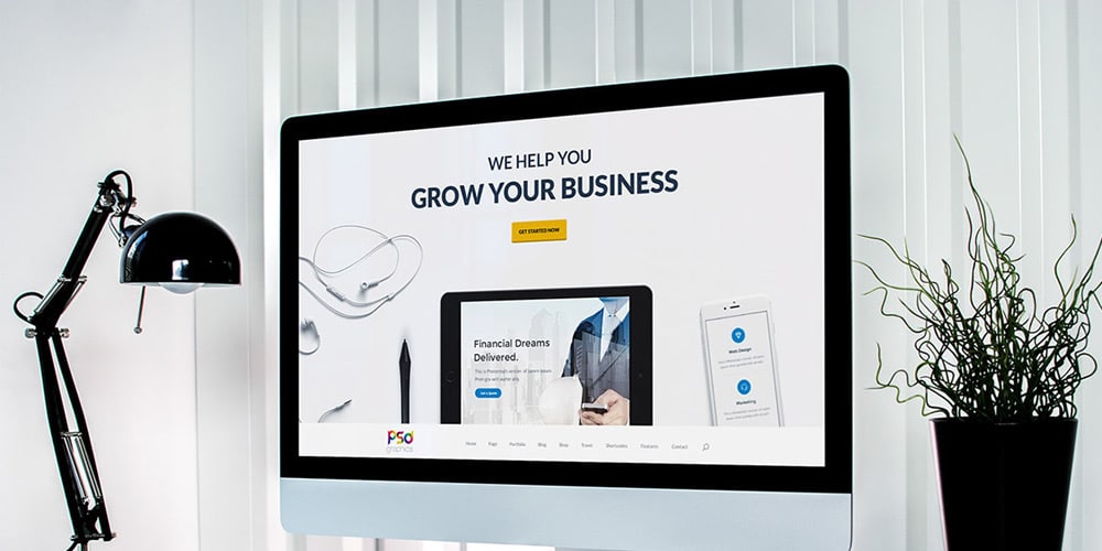 Free Business Website Template PSD