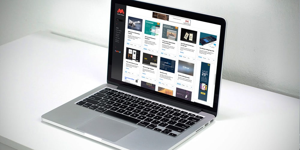 Free MacBook Pro Retina Mockup PSD