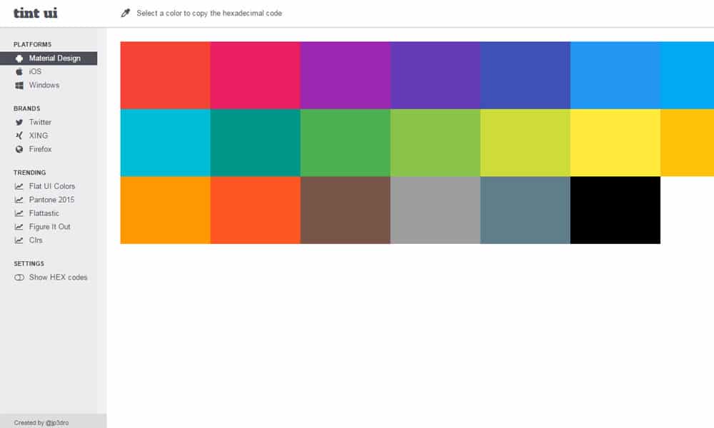 Tools for generating Material Design Color Palettes » CSS Author