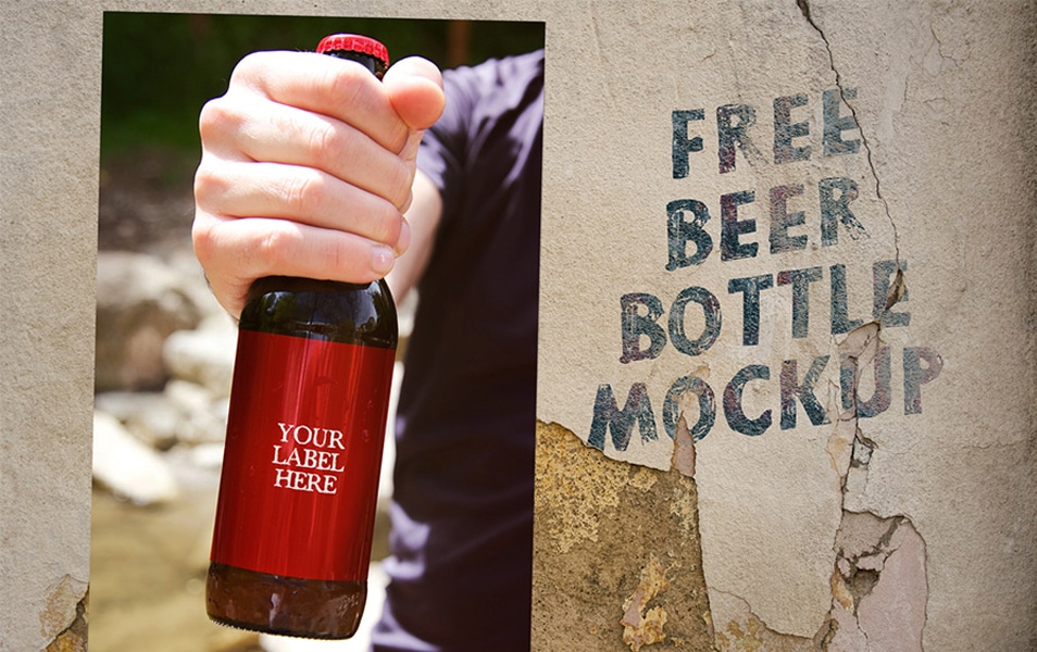 Beer Bottle Free Mockup
