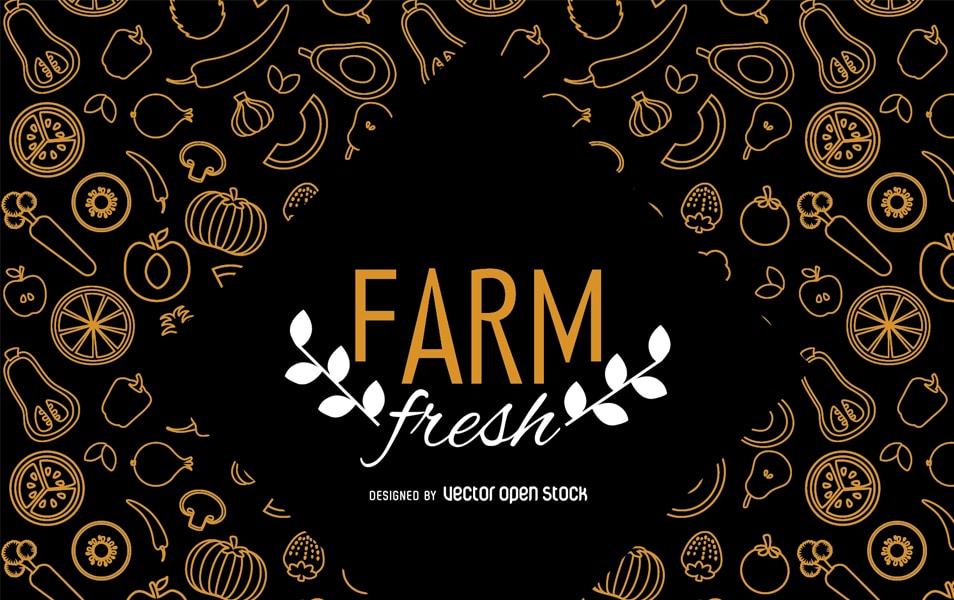 Farm fresh wallpaper with vegetables