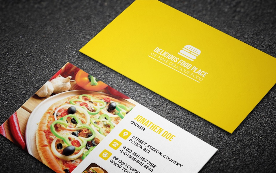 Free Delicious Food Business Card #4