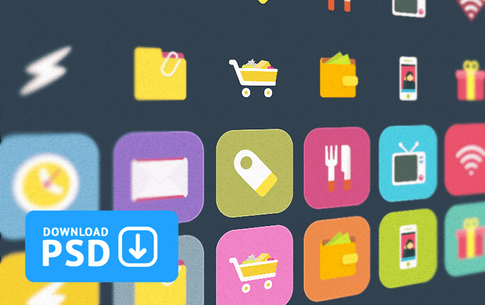 Free Set Colorful Ficons Icons