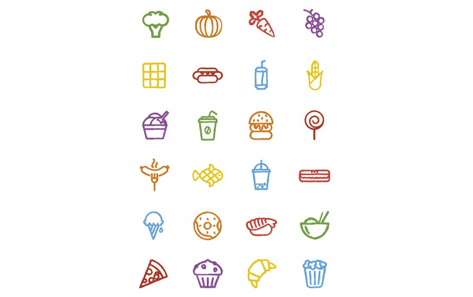 Hand Drawn Vector Food Icons