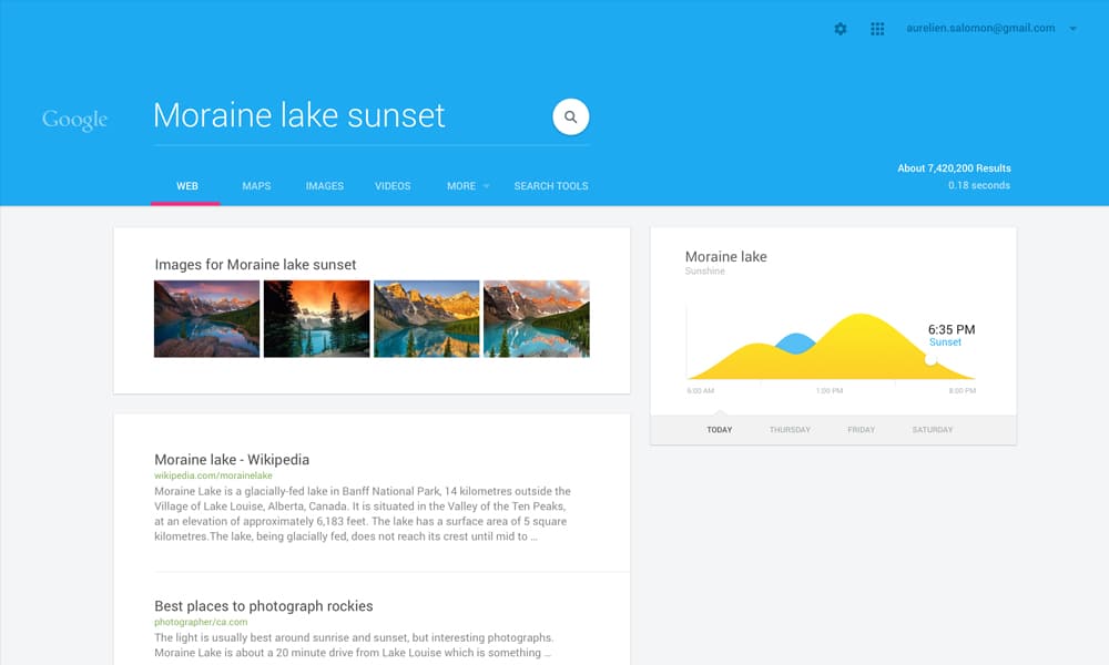 Google Search Material Design Concept