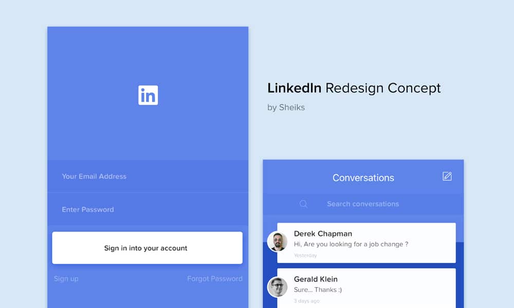 LinkedIn Redesign Concept