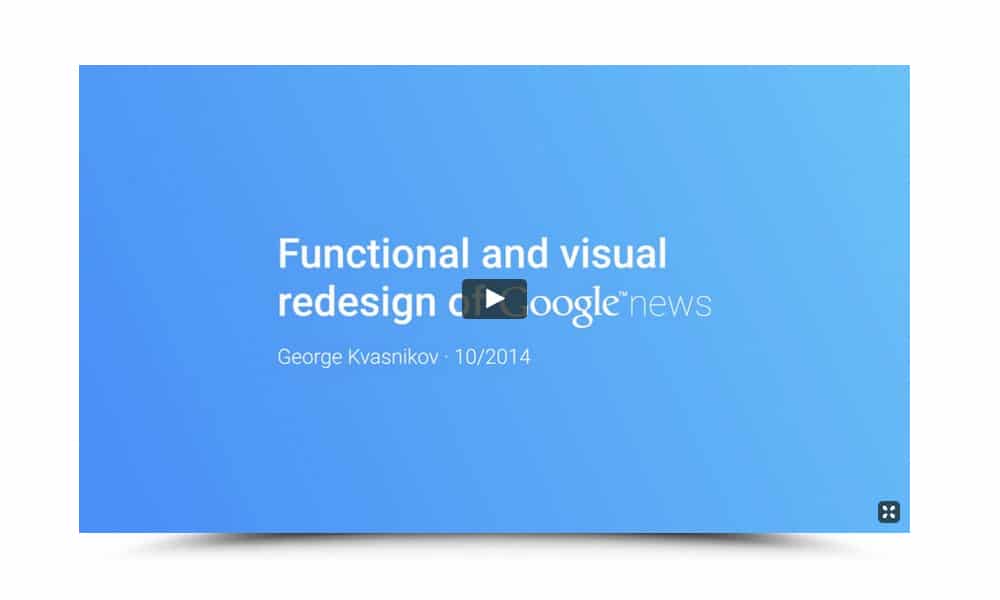 Redesign Concept of Google News