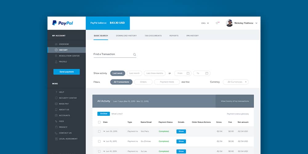 Paypal Redesign