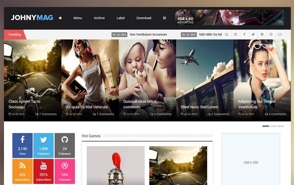 Johny Mag Responsive Blogger Template