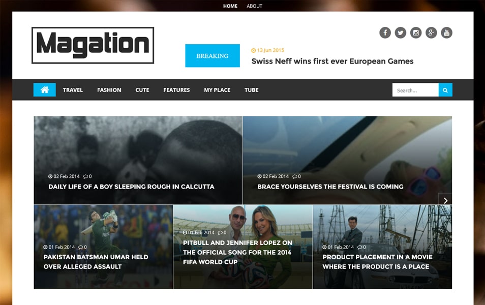 Magation Responsive Magazine Blogger Template