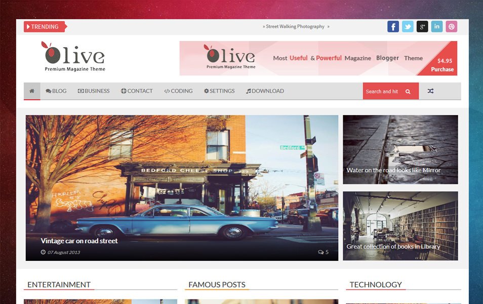 Olive Responsive Blogger Template
