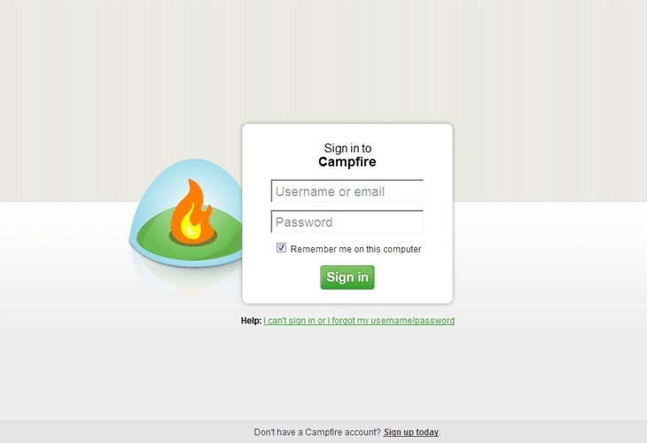 login page design