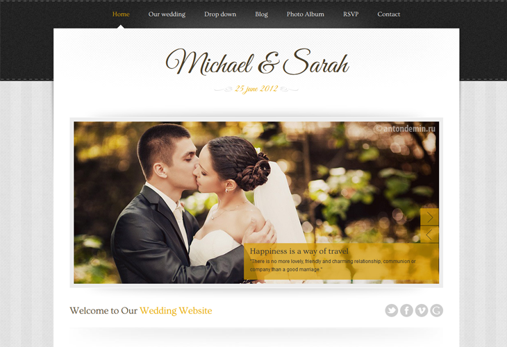 25 Premium Wedding Website Templates For Inspiration Marriage