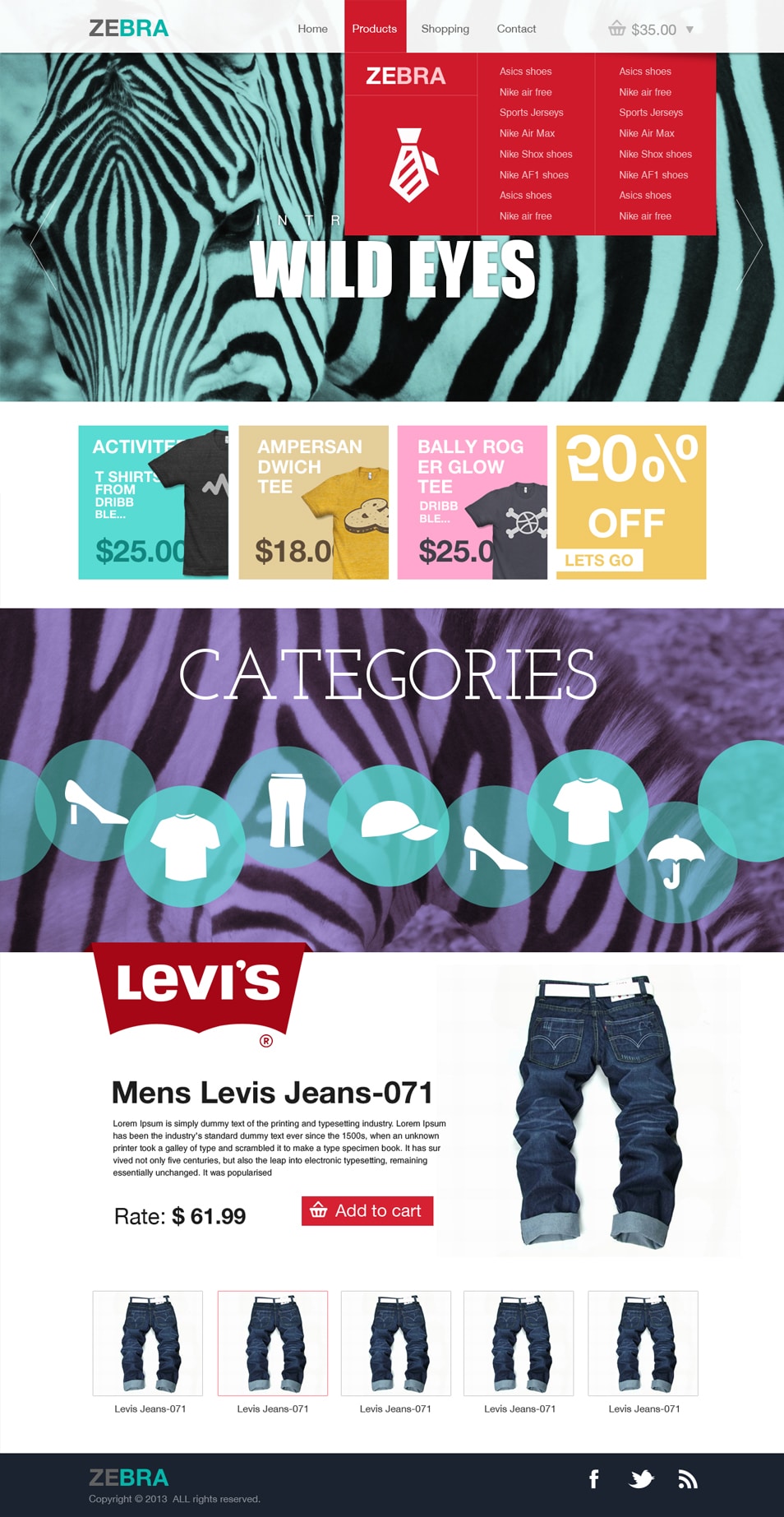 Download Zebra Ecommerce Website Template Psd For Free Download Freebie No 94 PSD Mockup Templates