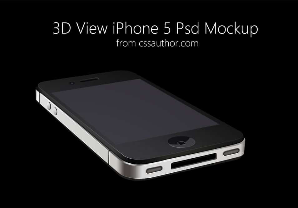 3D View iPhone PSD Mockup 3D View iPhone PSD Mockup