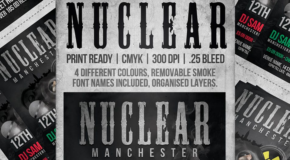 FREE Nuclear Flyer Template (PSD) FREE Nuclear Flyer Template (PSD)