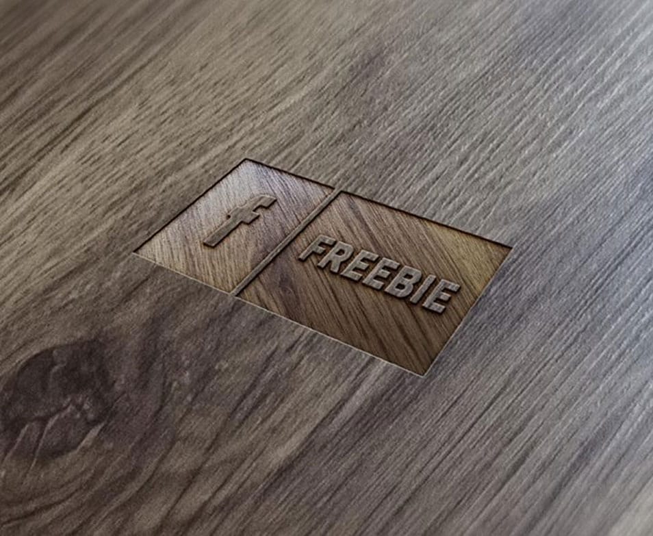 FREE Wood Logo Mock-Up FREE Wood Logo Mock-Up