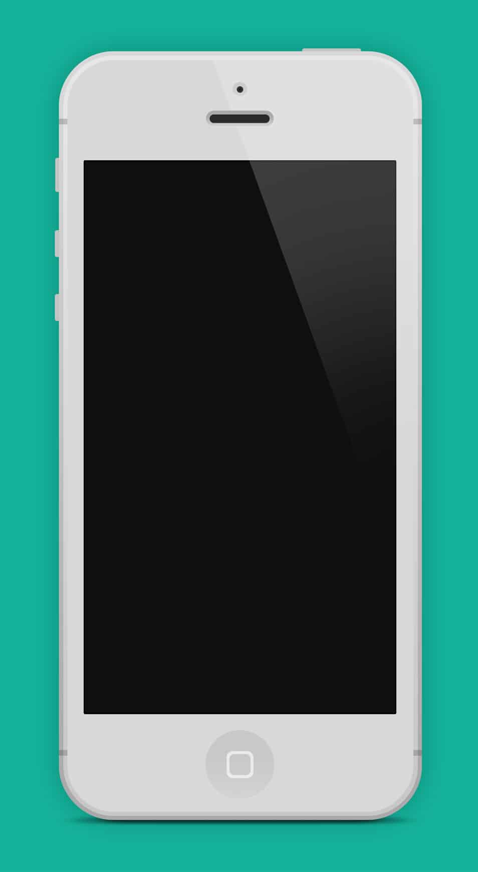 Flat iPhone 5 Black & White - PSD Flat iPhone 5 Black & White - PSD