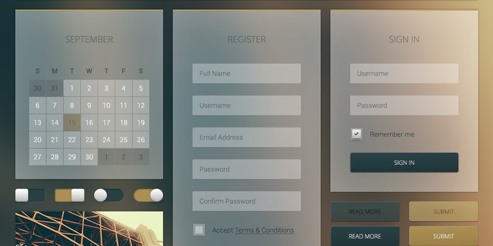 Free Transparent UI Elements