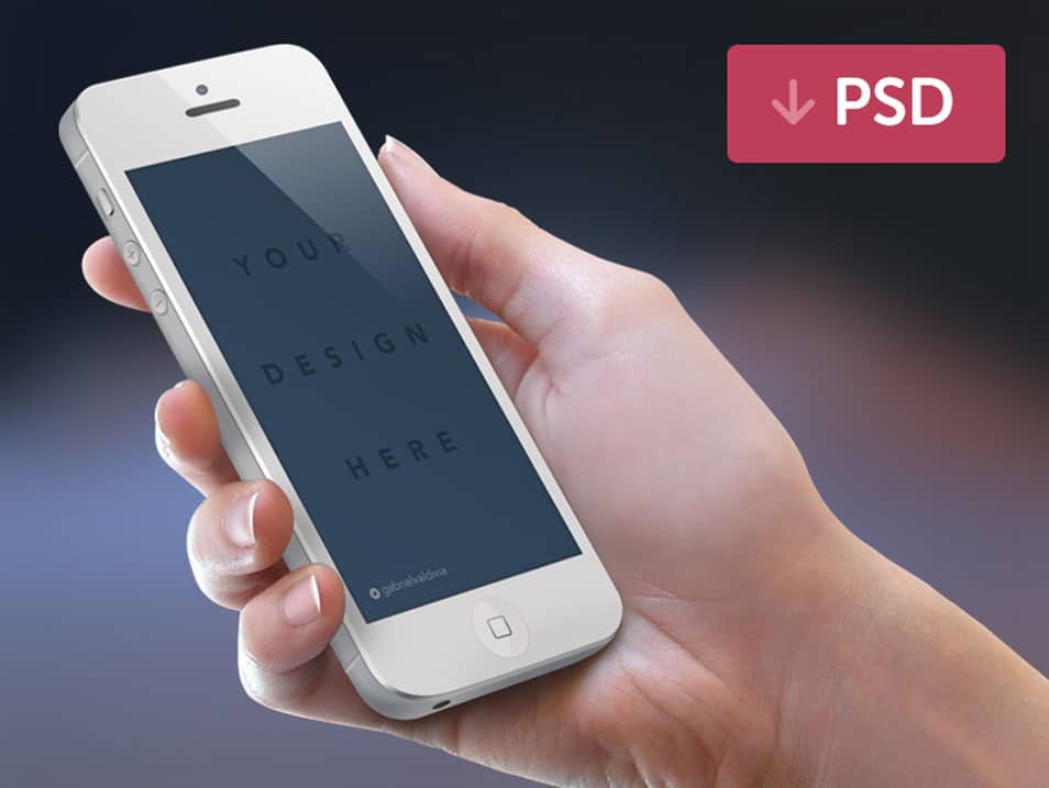 Free iPhone Mockup PSD White Free iPhone Mockup PSD White
