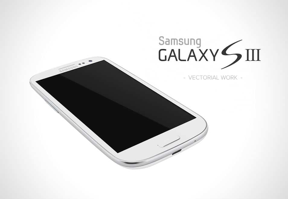 Galaxy S3 White - vectorial concept design Galaxy S3 White - vectorial concept design
