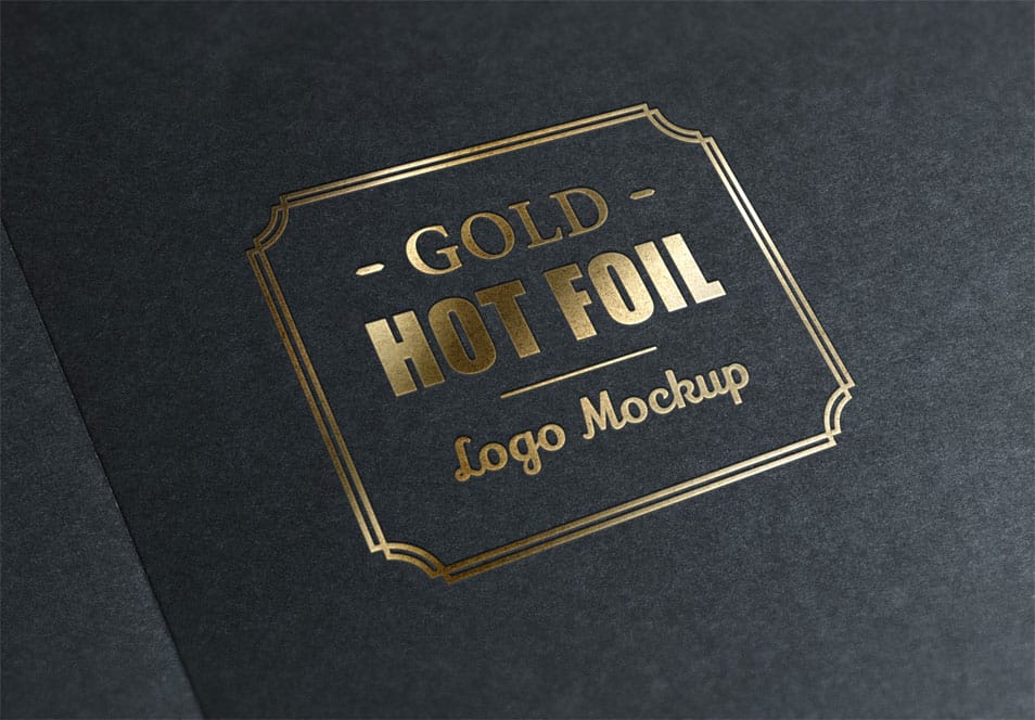 Gold Stamping Logo MockUp Gold Stamping Logo MockUp