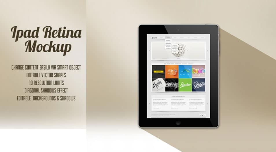 Ipad Retina Mockup (Psd) Ipad Retina Mockup (Psd)