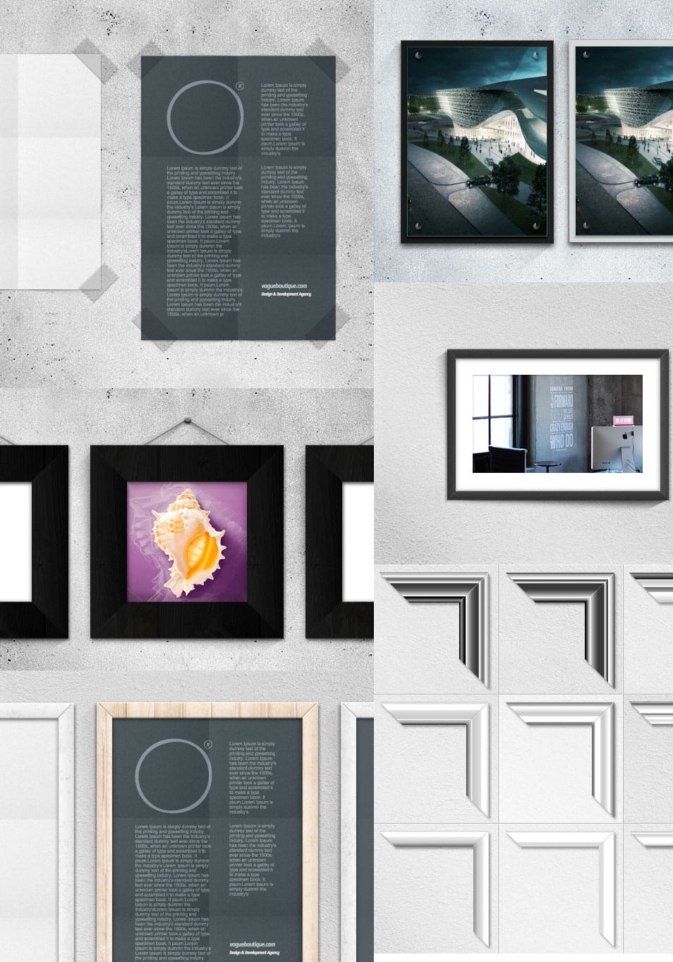 Poster Frame Mockups (Psd / Vector) Poster Frame Mockups (Psd / Vector)