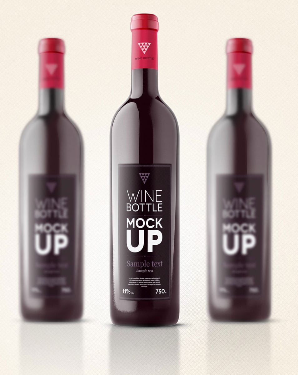 Psd Wine Bottle Mockup Template Psd Wine Bottle Mockup Template