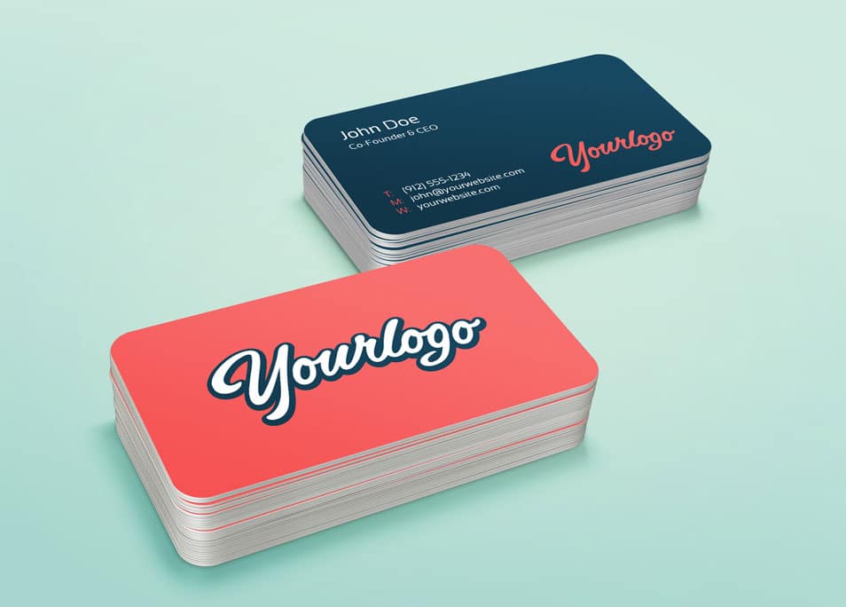 Stack Business Card MockUp Stack Business Card MockUp