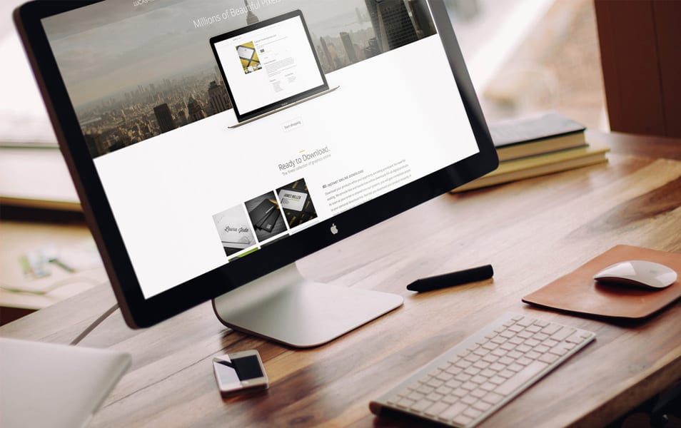 Apple iMac Mock-Up PSD