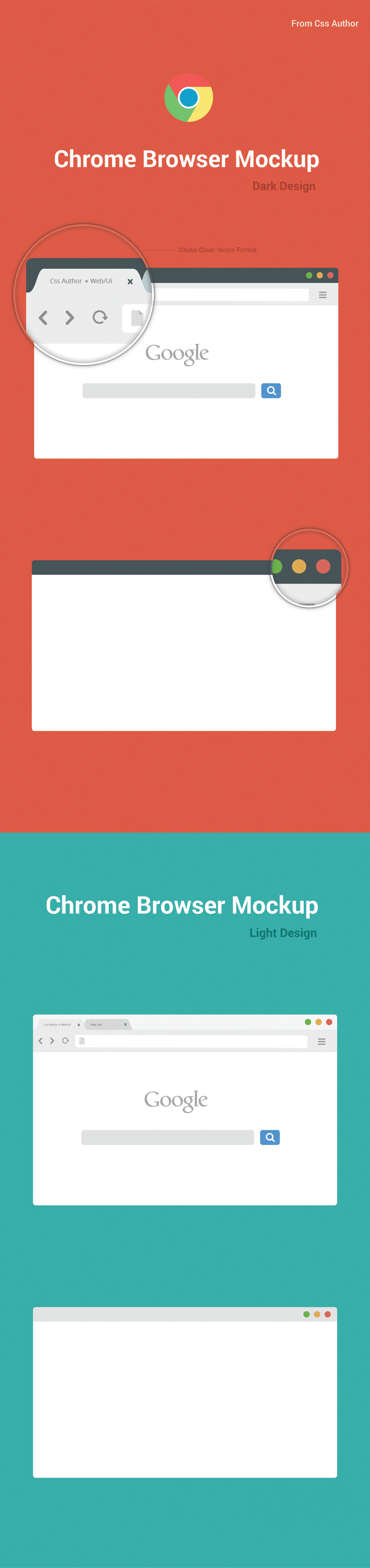 Free Chrome Browser Mockup Design Template – Vector
