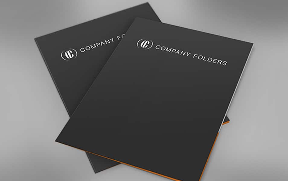 Dual Stacked Presentation Folders Mockup Template