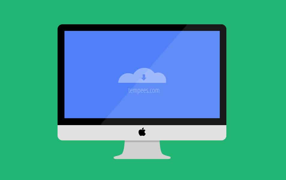 Flat iMac mockup