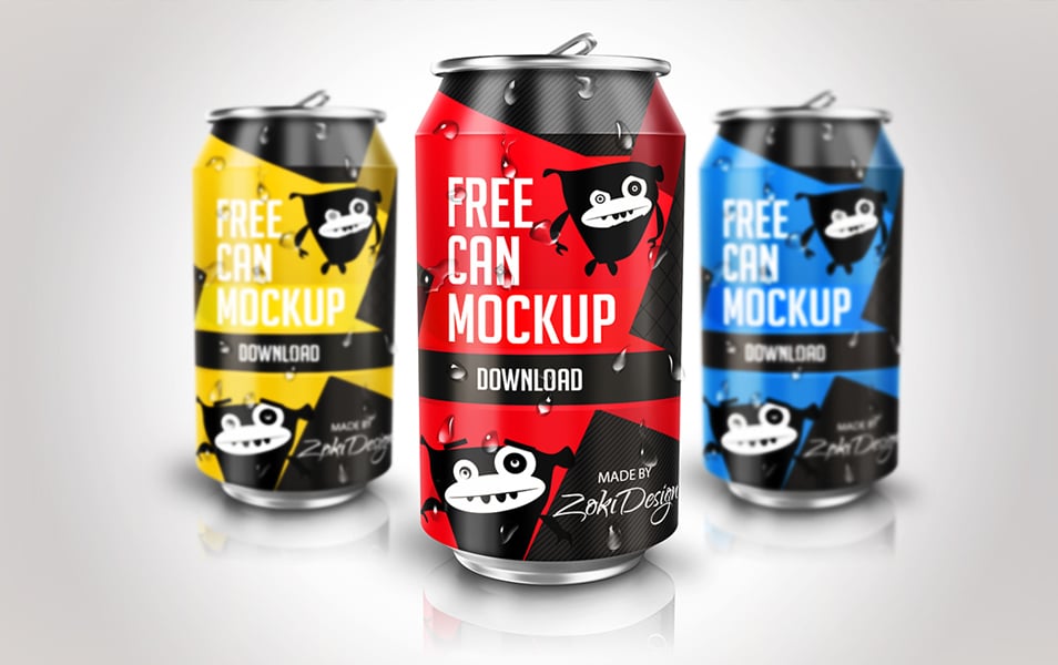 Free Soda Can Mock-Up