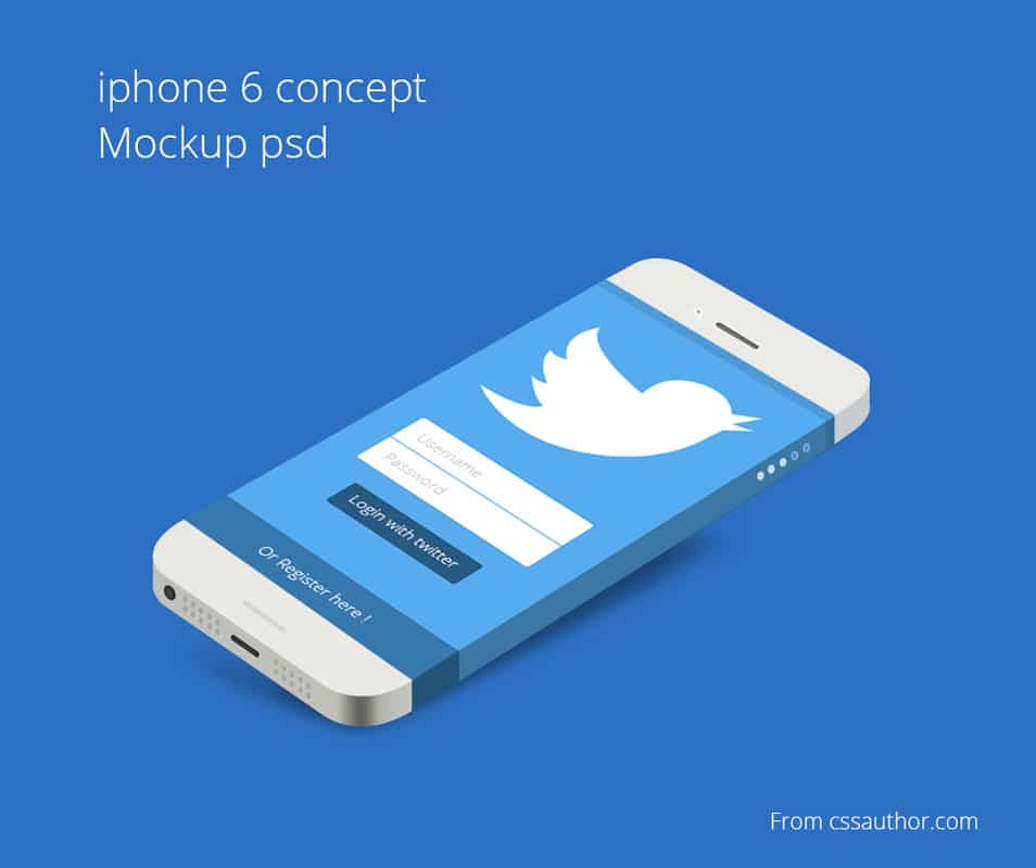 Free iPhone 6 Concept Mockup PSD Free iPhone 6 Concept Mockup PSD