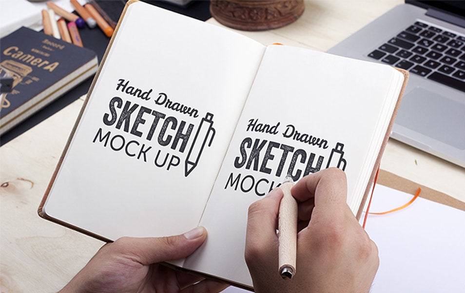 Hand-Drawn Sketch Mock-Up 2