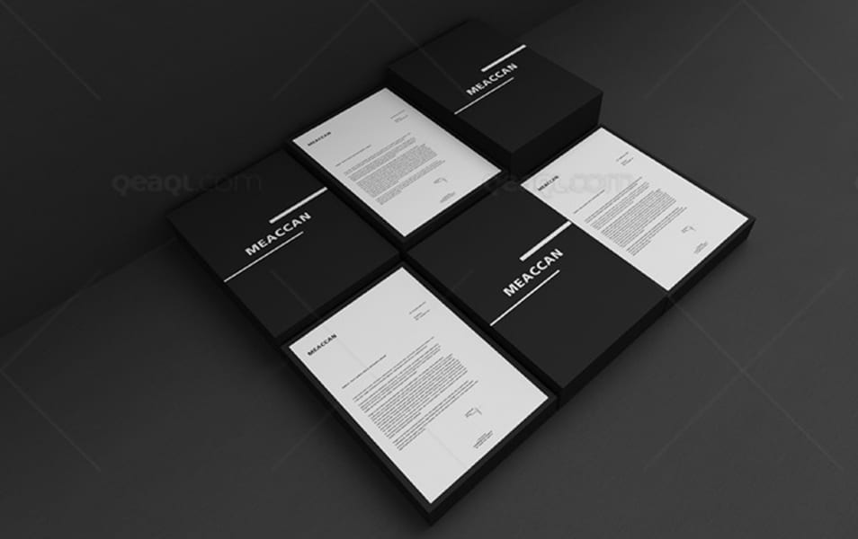 Letterhead Mockup PSD