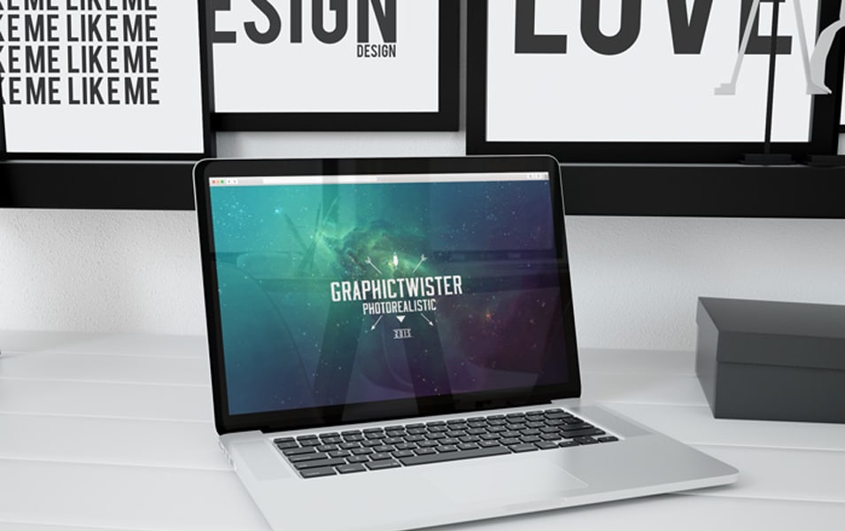 MacBook Pro Workspace mockup
