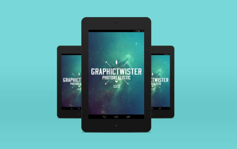Nexus 7 Mockup Triple View