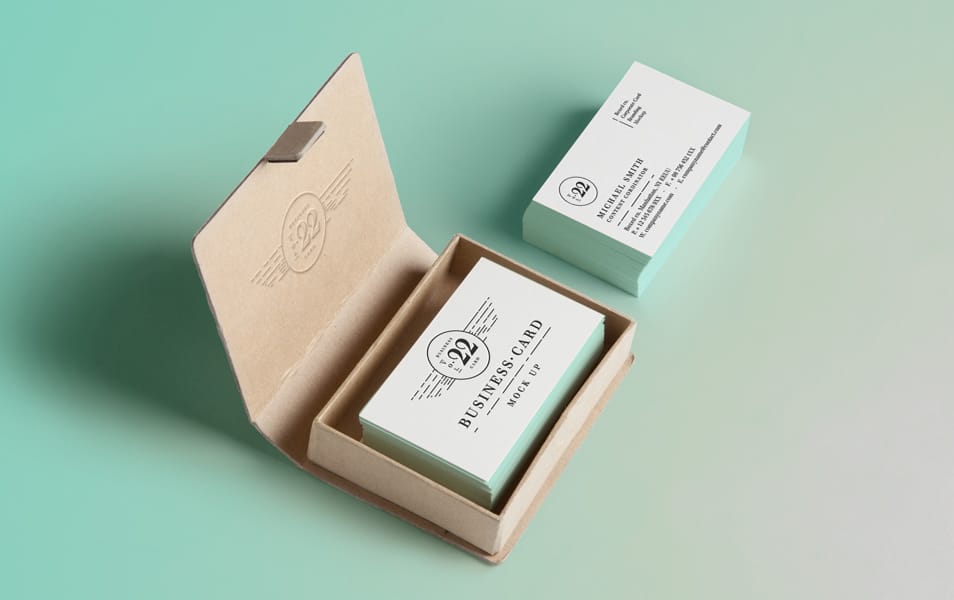 Psd Business Card Mock-Up Vol22